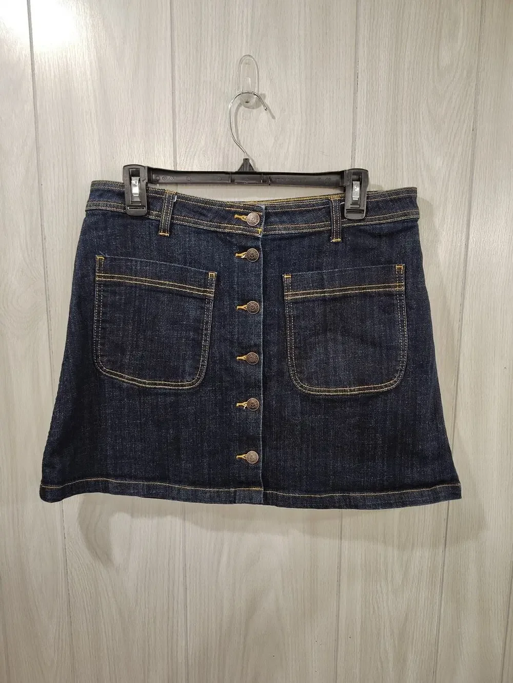 Women's Button Front Denim Vigoss The James Skirt Size 29 Festival Shortie Club
